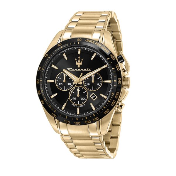 Maserati Traguardo Gold Plated Chronograph Bracelet Watch