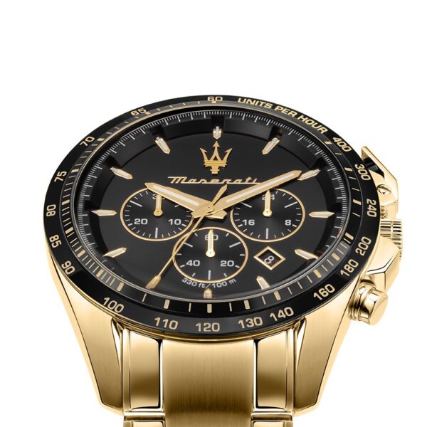 Maserati Traguardo Gold Plated Chronograph Bracelet Watch - Image 6