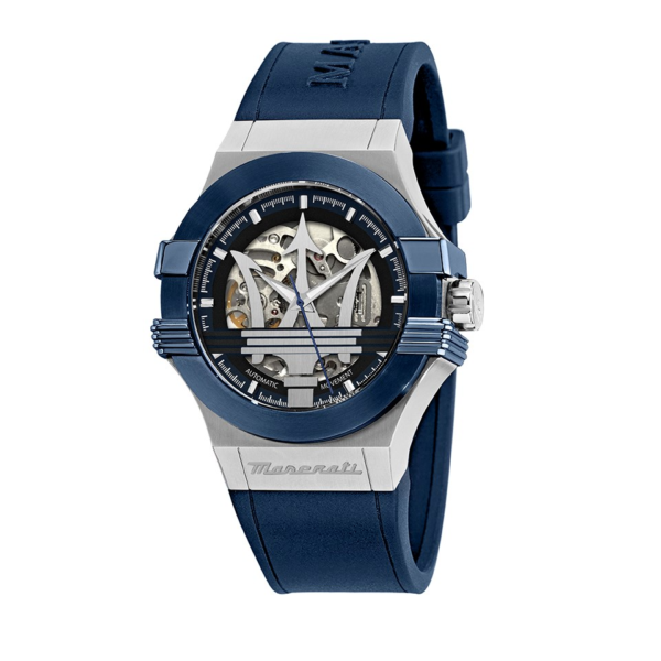 Maserati  Potenza Automatic Blue Resin Strap Watch
