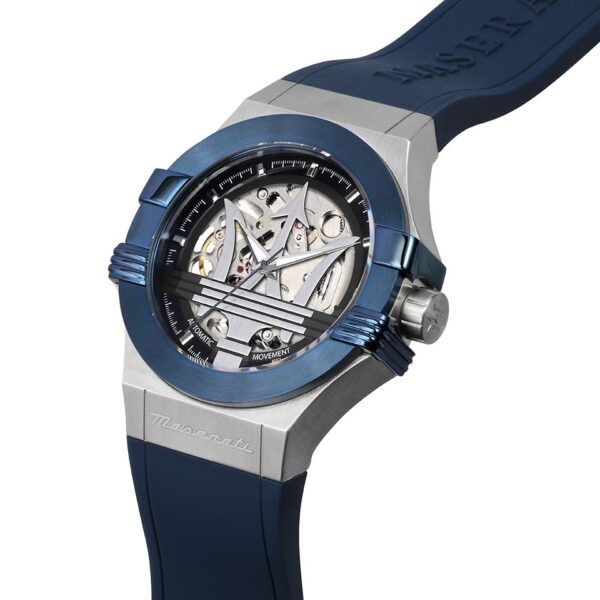 Maserati  Potenza Automatic Blue Resin Strap Watch - Image 4