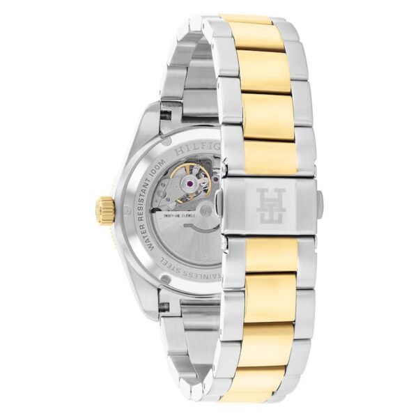 Tommy Hilfiger Men's Black Dial Stainless Steel Two Tone Bracelet Watch - Image 3