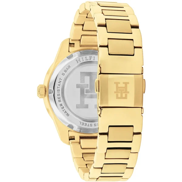Tommy Hilfiger Ladies' Crystal Bezel Gold Tone Watch - Image 3