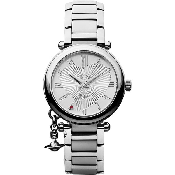 Vivienne Westwood Women's Orb Quartz Watch with Silver Dial Analogue Display and Stainless Steel Bracelet