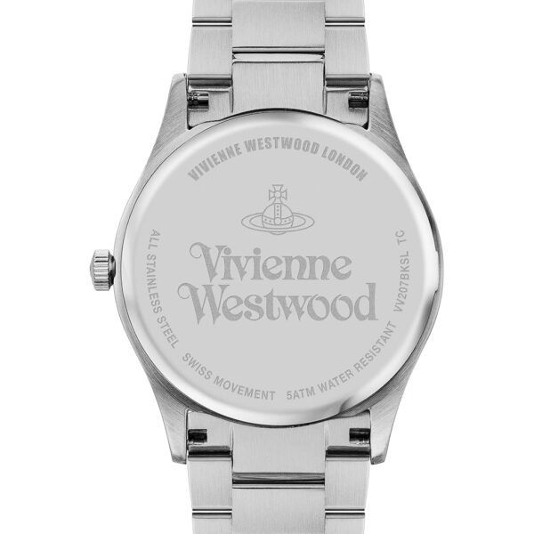 Vivienne Westwood The Cranbourne Gents Quartz Watch with Black Dial & Silver Stainless Steel Bracelet - Image 3