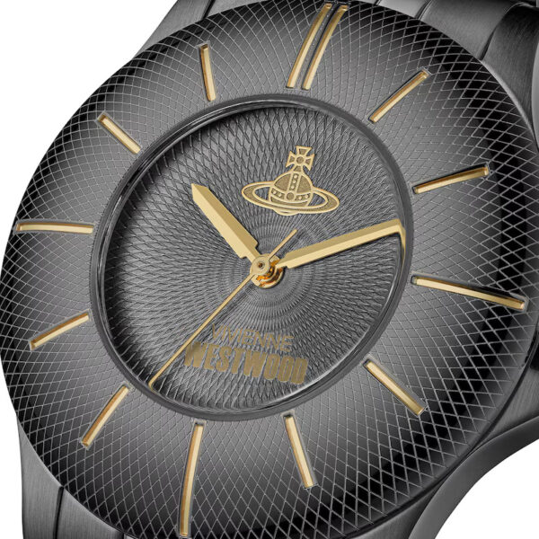 Vivienne Westwood Walbrook Black Dial & IP Black Stainless Steel Bracelet Watch - Image 2