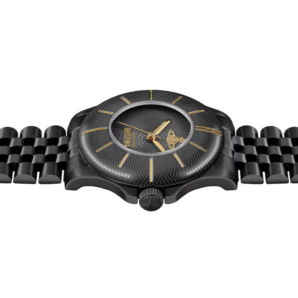 Vivienne Westwood Walbrook Black Dial & IP Black Stainless Steel Bracelet Watch - Image 5