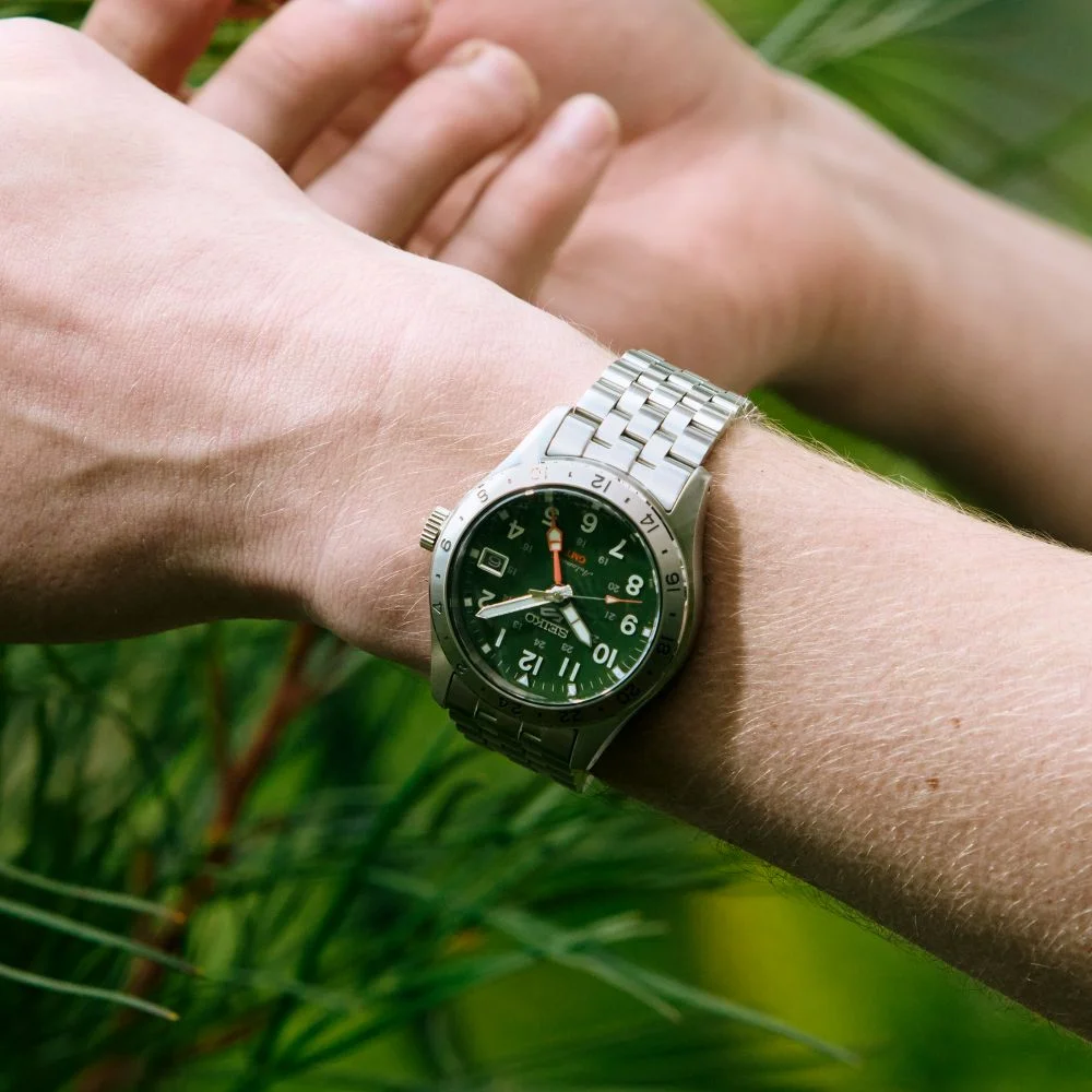 Seiko 5 Sports Field GMT HDB001K1 Khaki Drill Automatic Watch 3