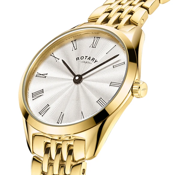 Rotary Ultra Slim Gold PVD Quartz Ladies Watch LB08013/01 2