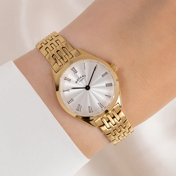 Rotary Ultra Slim Gold PVD Quartz Ladies Watch LB08013/01 4