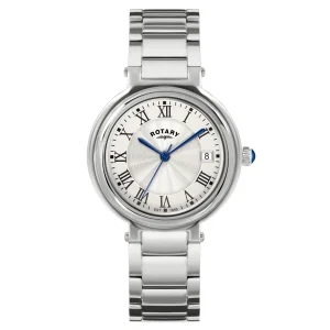 Rotary Heritage Ladies Stainless Steel White Dial Quartz Watch RLB10009/70